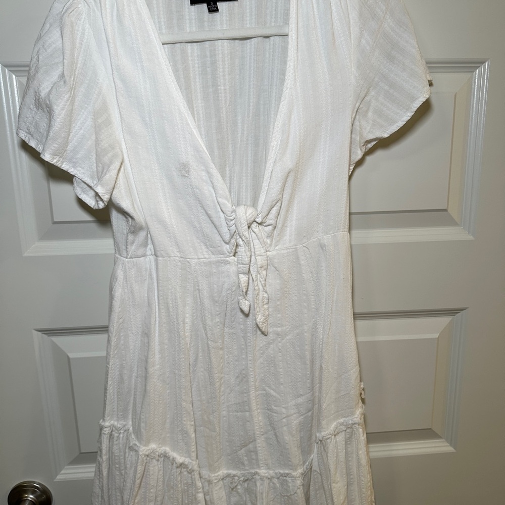 Cotton Candy LA White Tie-Front Dress